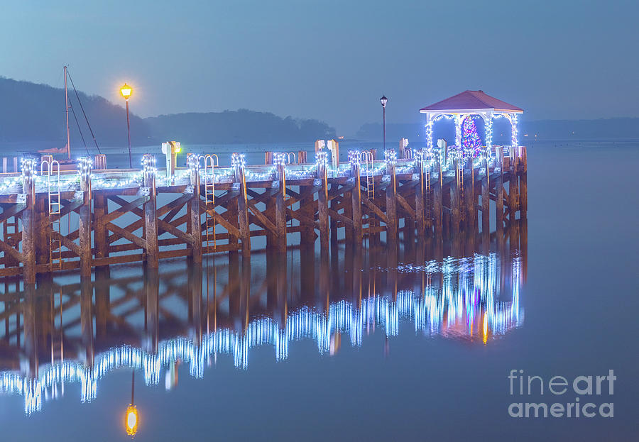 Christmas in Northport Harbor Photograph by Sean Mills