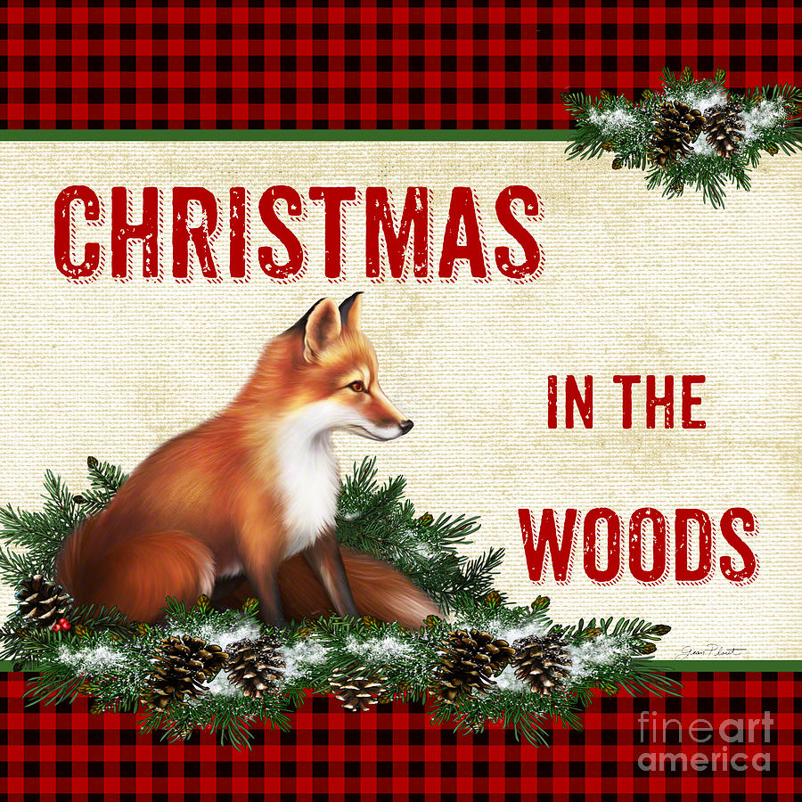 Christmas in the Woods-JP3675 Painting by Jean Plout