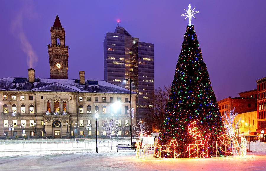 Christmas in Worcester, Massachusett Photograph by Denis Tangney Jr