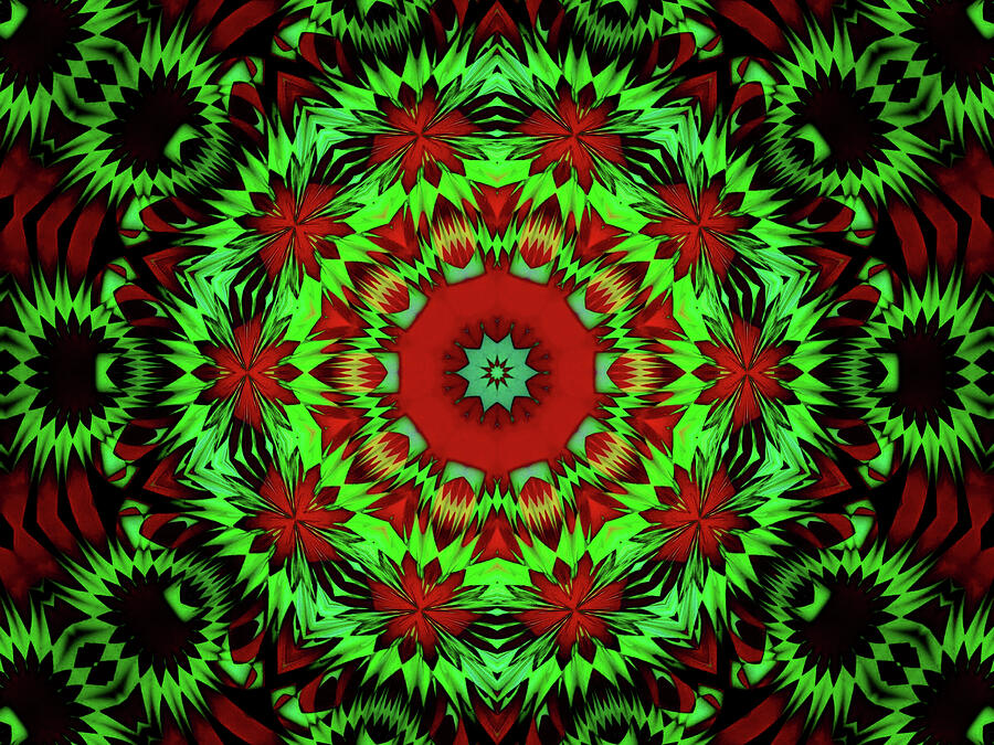 Christmas Kaleidoscope Series-Theme 1 Digital Art by Mike Breau