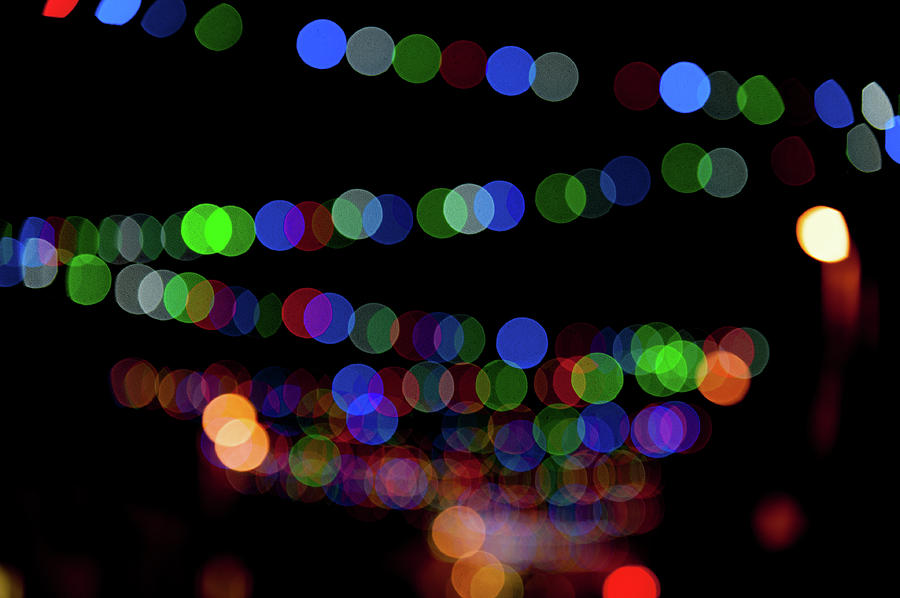 Christmas Lights Bokeh Blur iii Photograph by Helen Jackson
