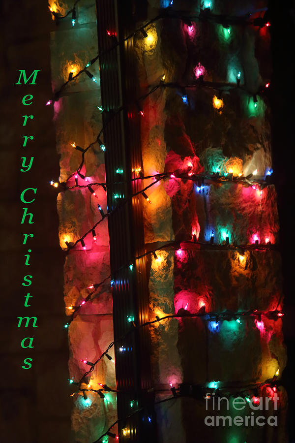 Christmas Lights Card Photograph by Linda Phelps