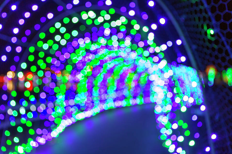 Christmas Lights Decoration Blurred Defocused Bokeh Photograph by David Gn