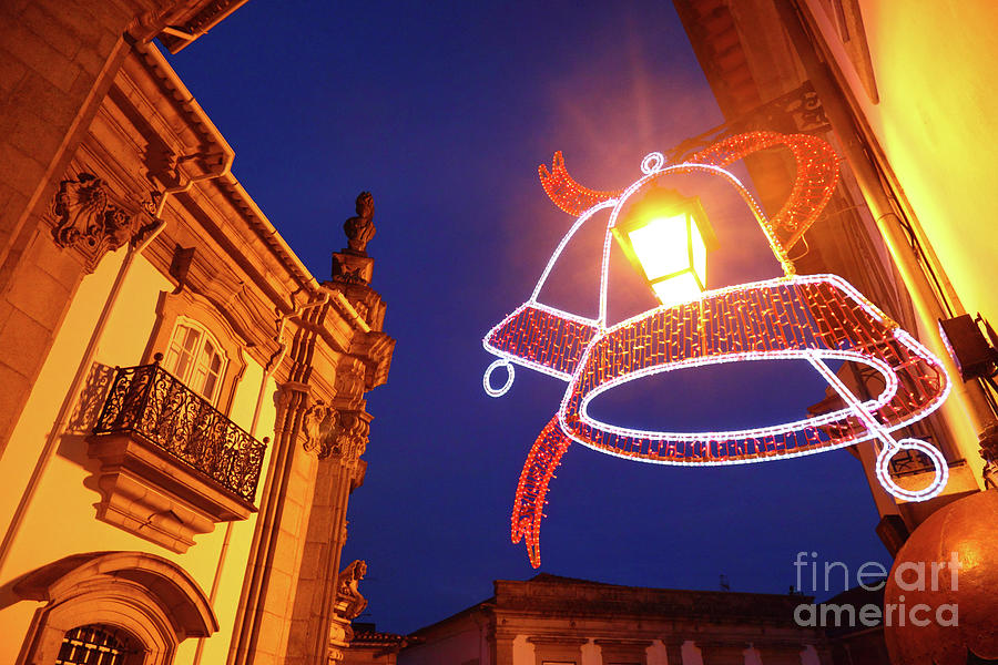 Christmas Lights in Viana do Castelo Portugal Photograph by James Brunker