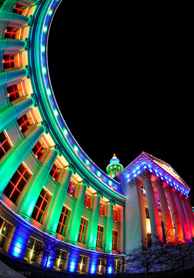 Christmas Lights Photograph - Christmas Lights of Denver Civic Center Park by Kevin Munro