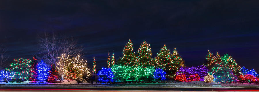 Christmas Lights Panorama Photograph by Patti Deters