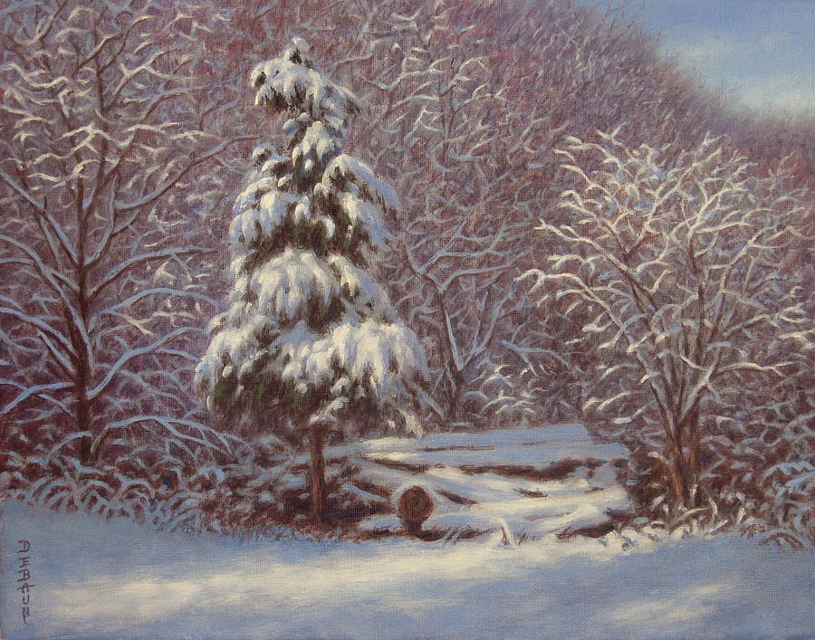 Winter Painting - Christmas Morning by Barry DeBaun