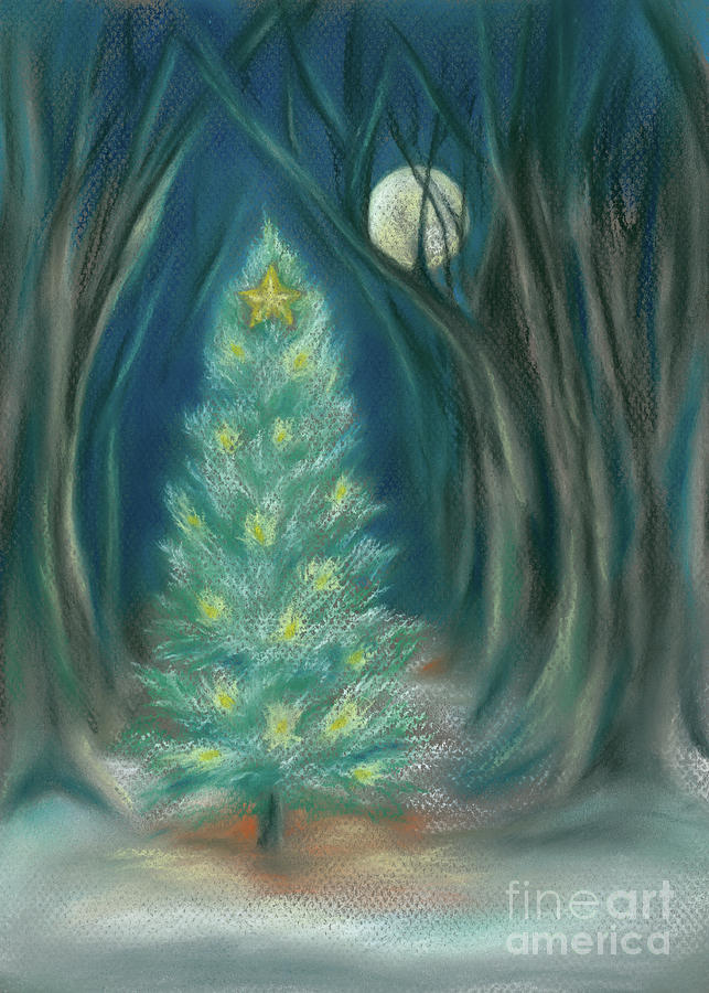 Christmas Night in the Forest Pastel by MM Anderson