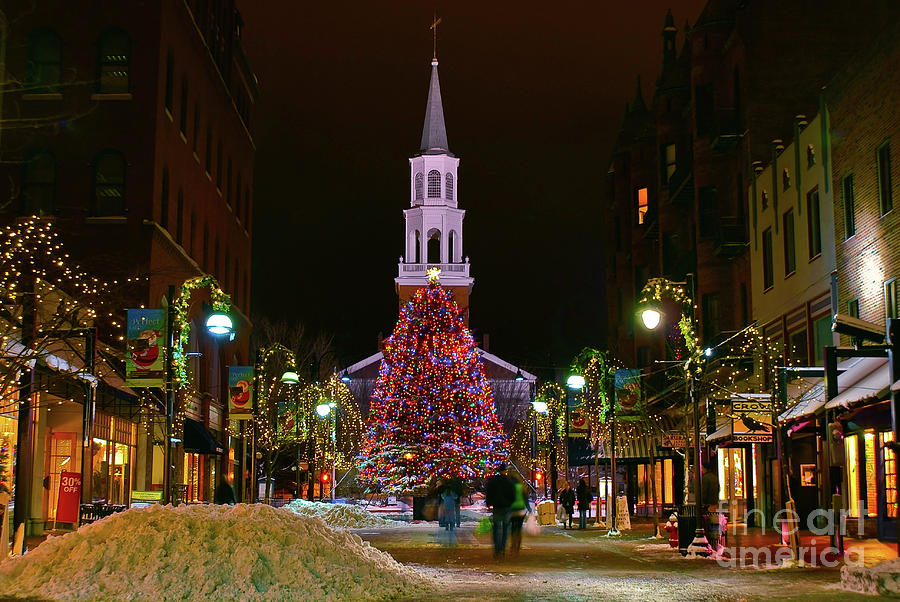 Christmas on Church Street Photograph by Scenic Vermont Photography