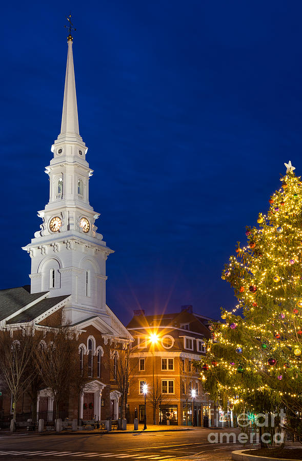 Christmas on Market Square, Portsmouth, New Hampshire Photograph by Dawna Moore Photography