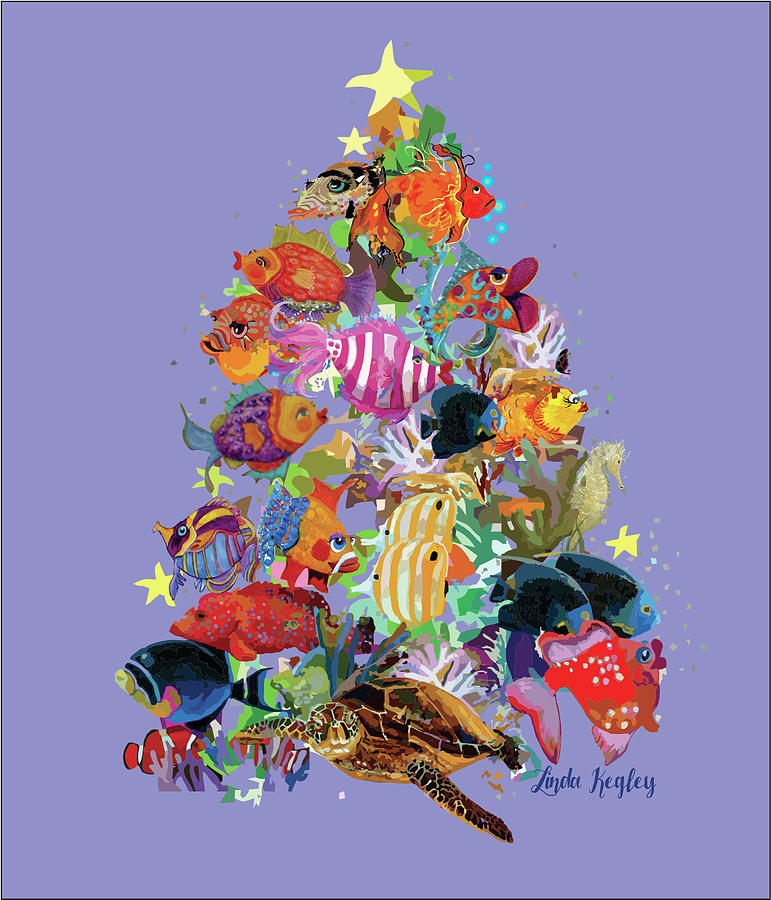 Christmas on the Reef Digital Art by Linda Kegley