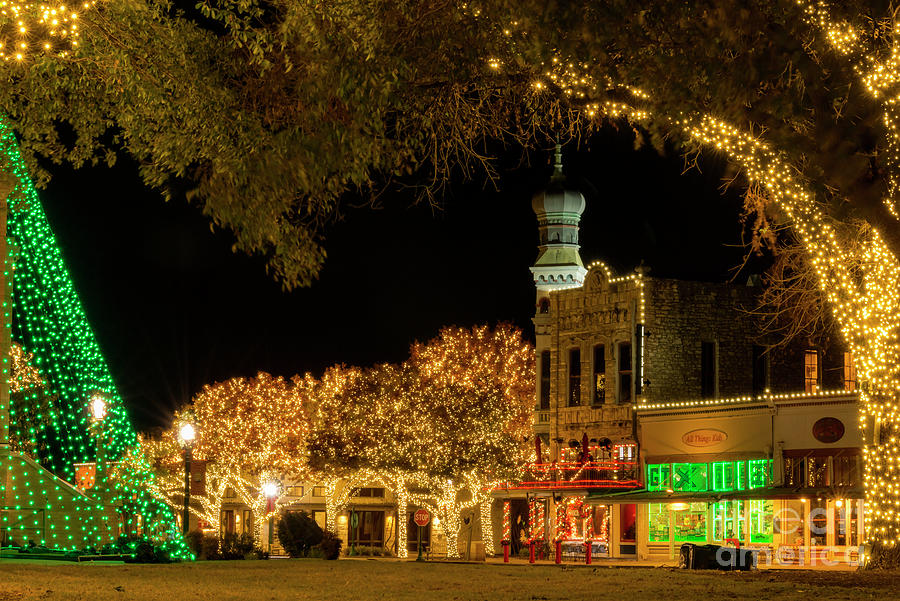 Texas Christmas on the Square Photograph by Bob Phillips