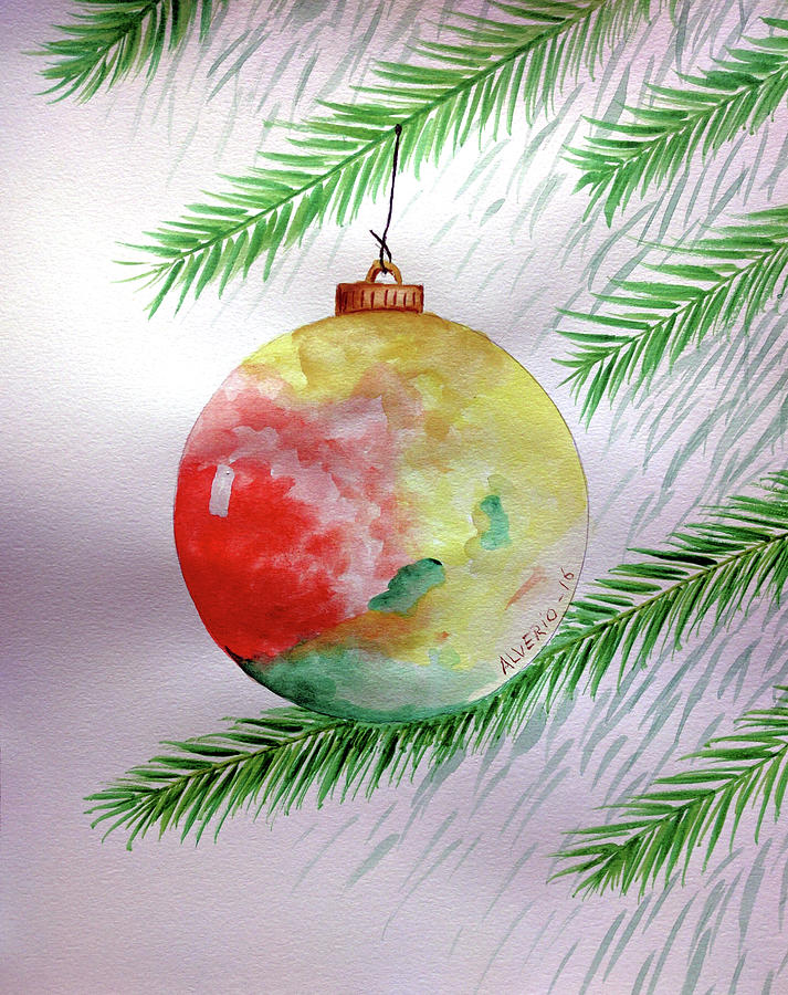 Christmas Ornament Painting by Edwin Alverio