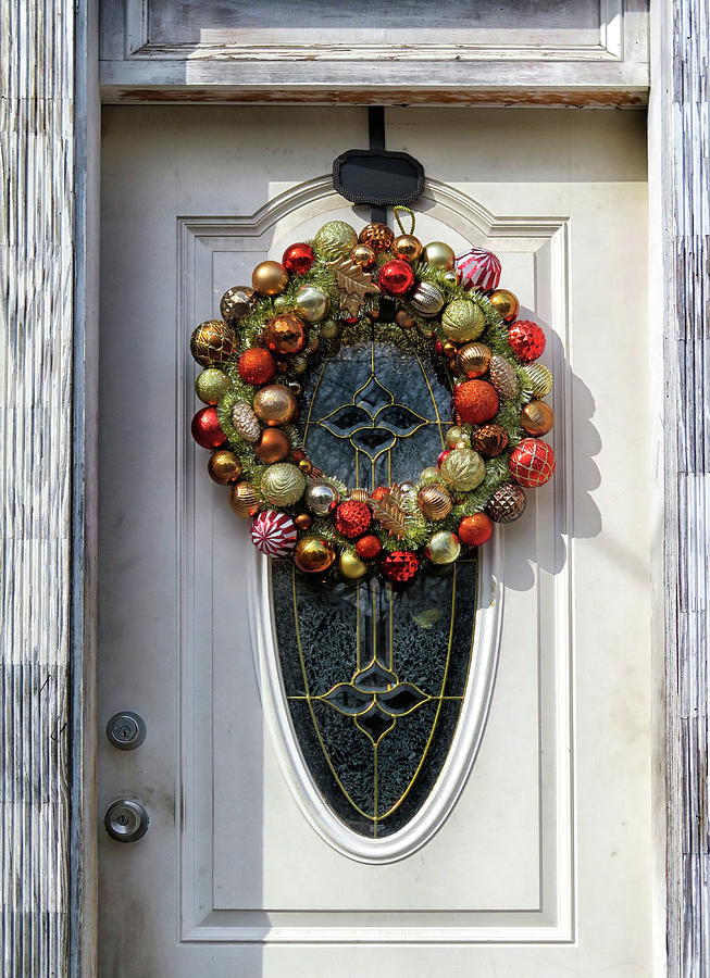 Christmas Ornament Wreath Photograph by Dave Mills