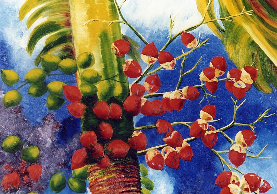 Christmas Palm Painting by Lisa Boyd