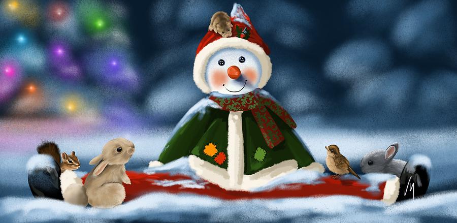 Christmas Painting - Christmas party by Veronica Minozzi
