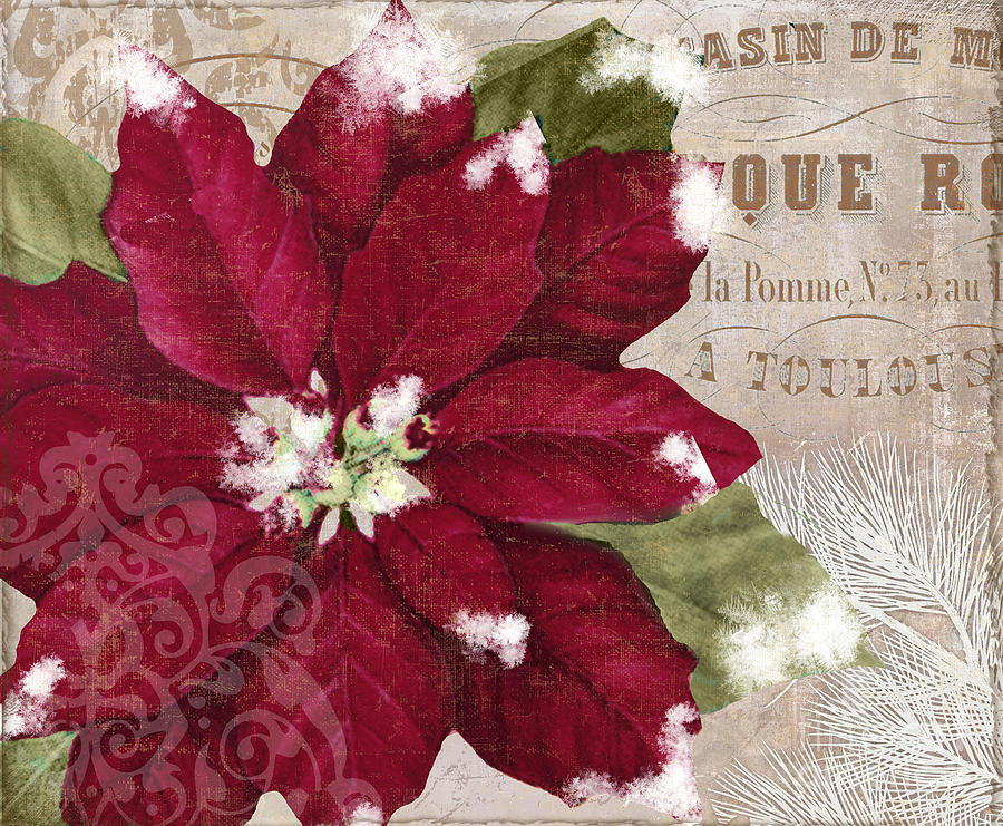Poinsettia Painting - Christmas Poinsettia by Mindy Sommers