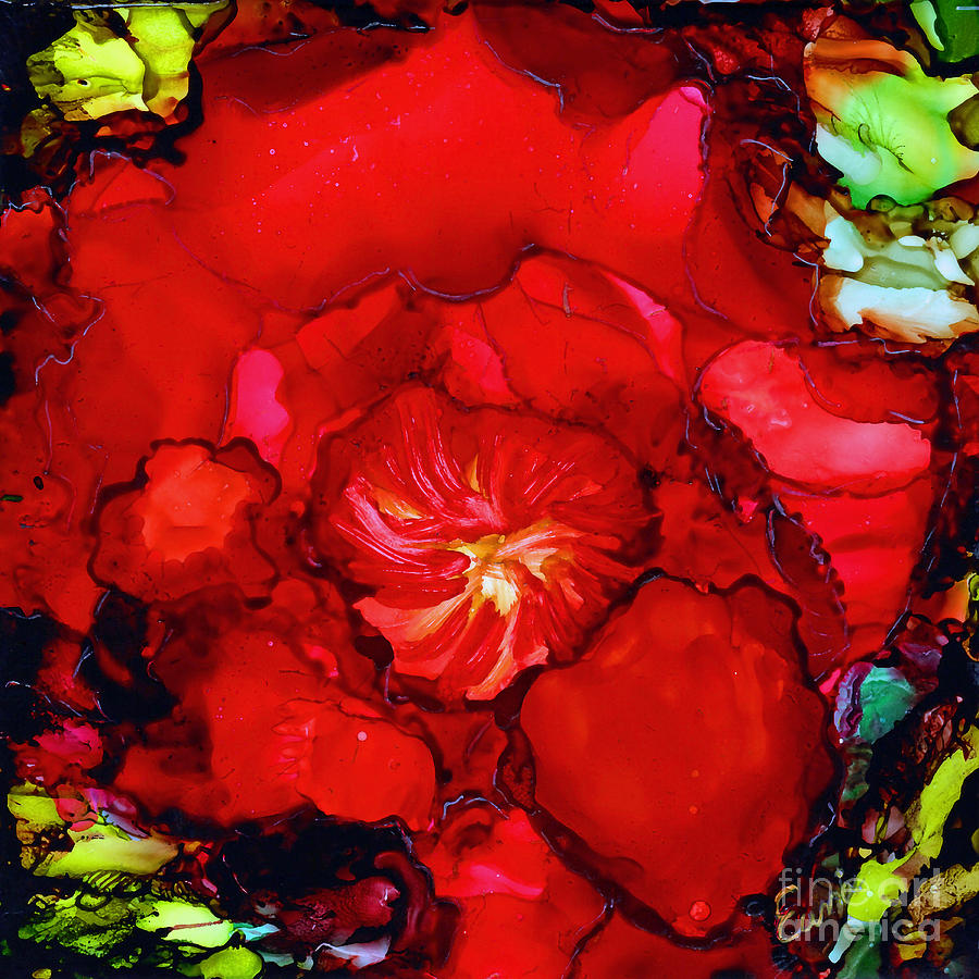 Christmas Red Painting by Eunice Warfel