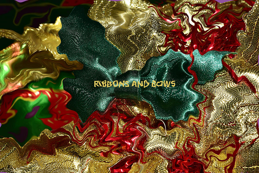 Christmas Ribbons and Bows Abstract Photograph by Linda Brody