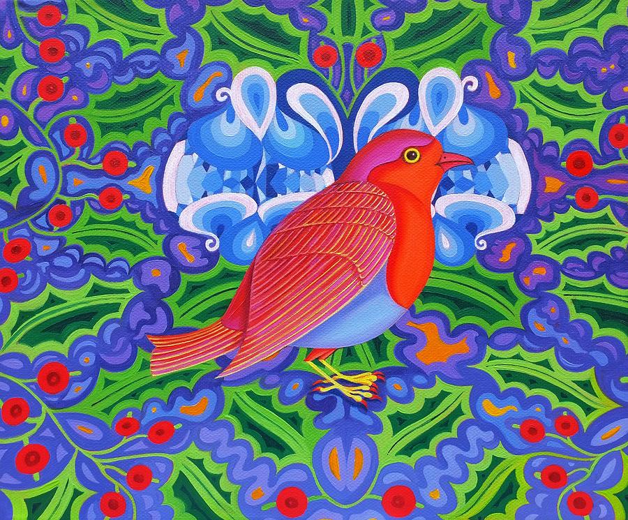 Robin Painting - Christmas Robin by Jane Tattersfield