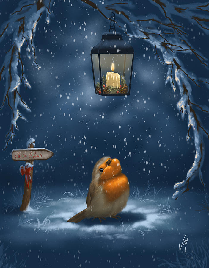 Christmas Painting - Christmas serenity by Veronica Minozzi
