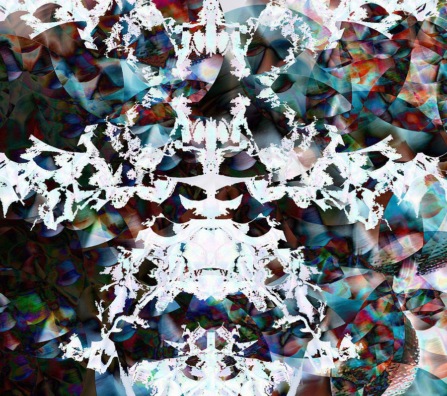 Abstract Digital Art - Christmas Snow Flake by Joshua Sunday