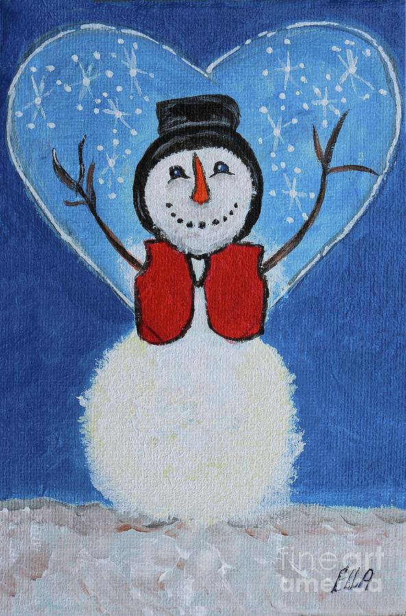 Christmas Snow Forecast  Painting by Ella Kaye Dickey