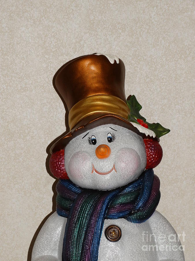 Christmas Snowman 2017 Photograph by Joseph Baril