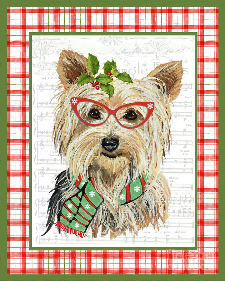 Christmas Song Dogs-D Painting by Jean Plout