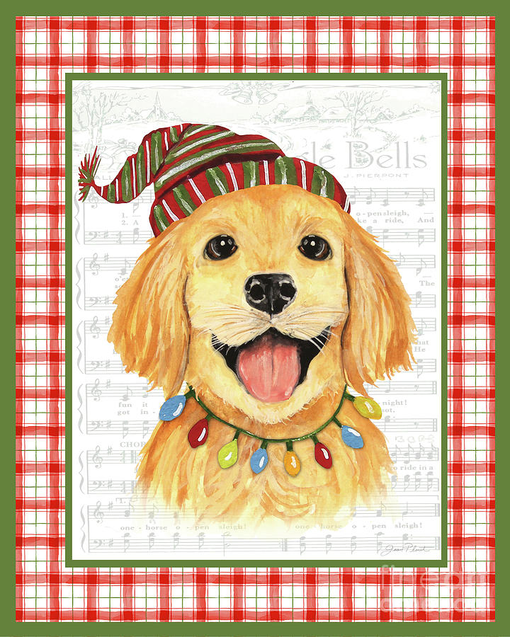 Christmas Song Dogs-E Painting by Jean Plout