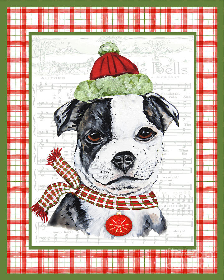 Christmas Song Dogs-F Painting by Jean Plout