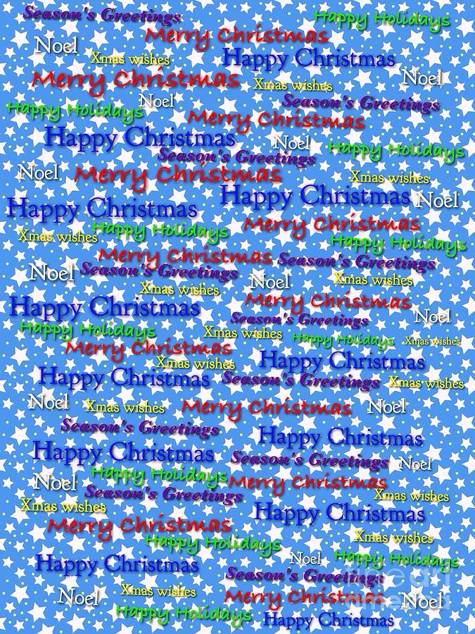 Christmas Stars Greeting Card Digital Art by Joan-Violet Stretch