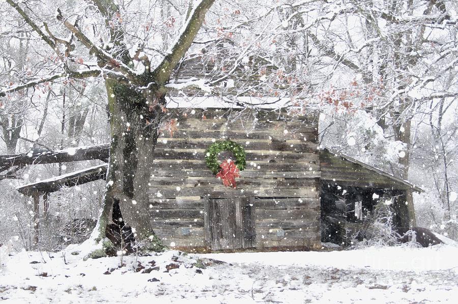 Christmas Tobacco Barn Photograph by Benanne Stiens