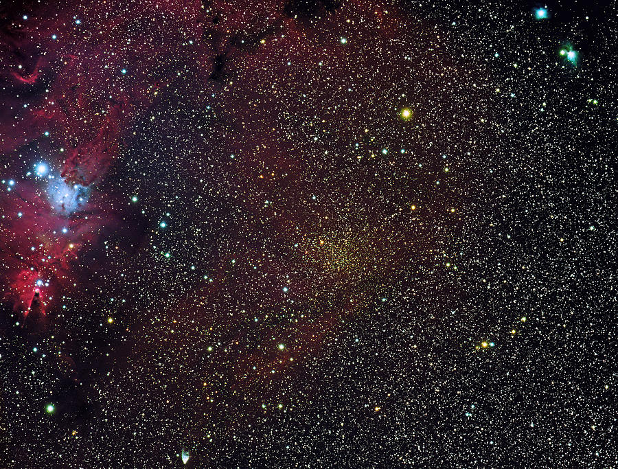 Space Photograph - Christmas Tree Cluster and Fox Fur Nebula by Jim DeLillo