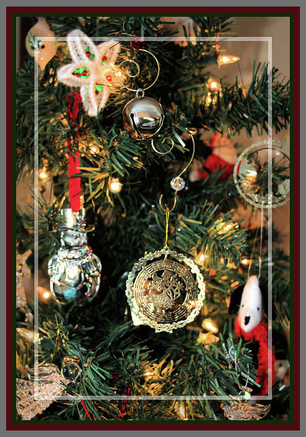 Christmas Tree Decorations, Framed Photograph by Sandra Huston