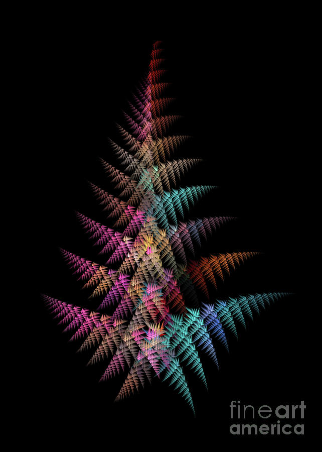 Christmas tree fractal art Digital Art by Justyna Jaszke JBJart