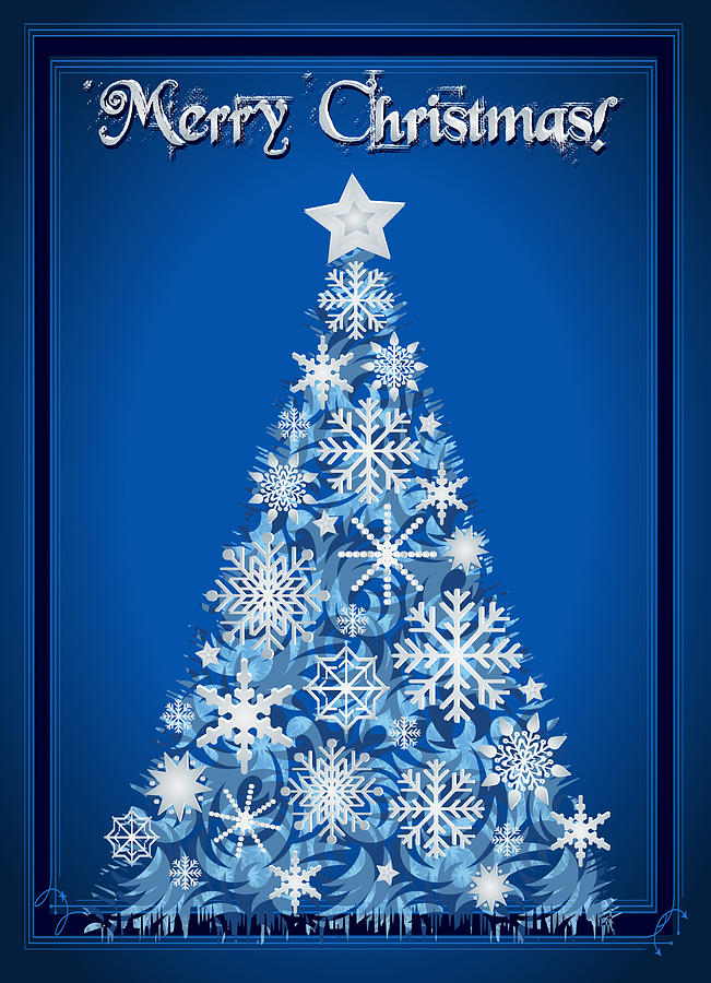 Christmas Tree Greeting Card Digital Art by Serena King