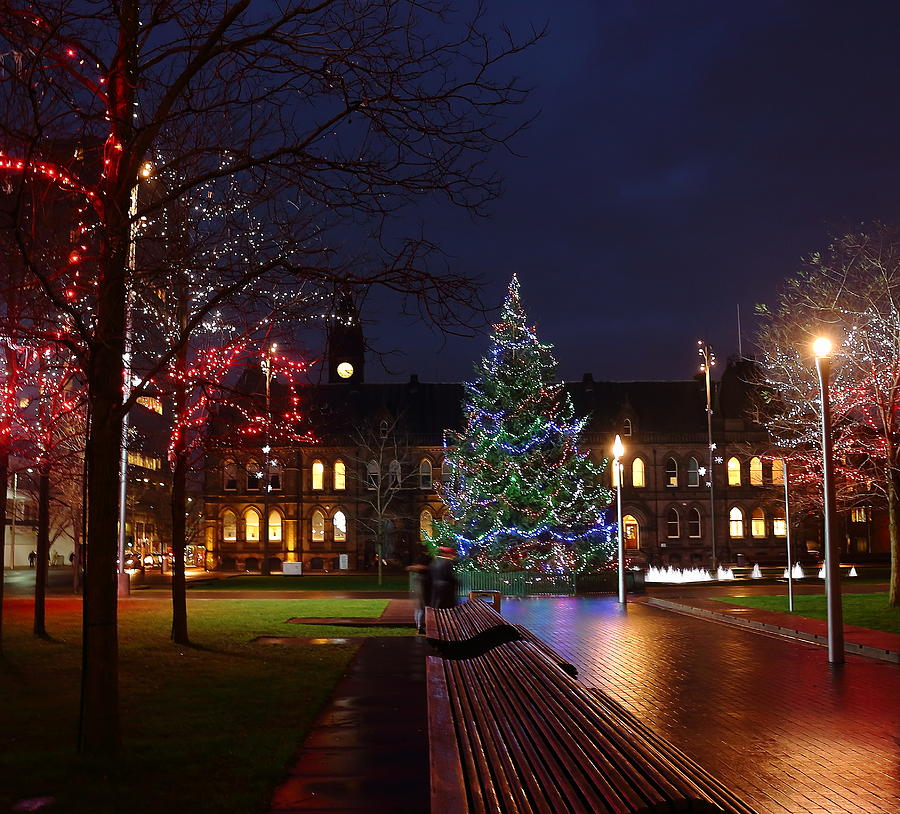 Christmas Tree in Middlesbrough town square Photograph by Jeff Townsend