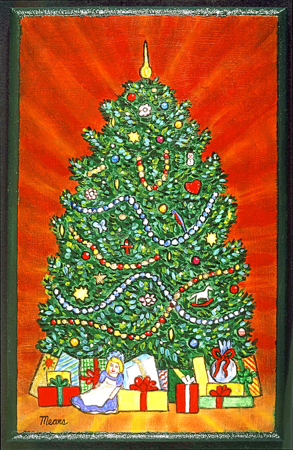 Christmas Tree Painting by Linda Mears - Fine Art America