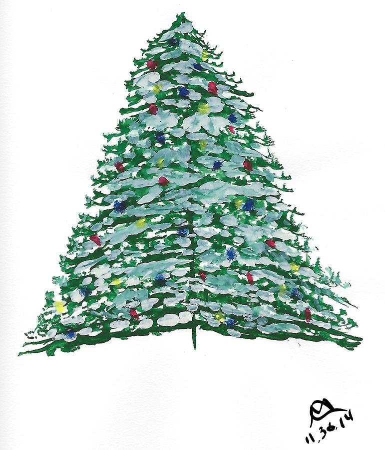 Christmas Tree Painting by Mark C Jackson