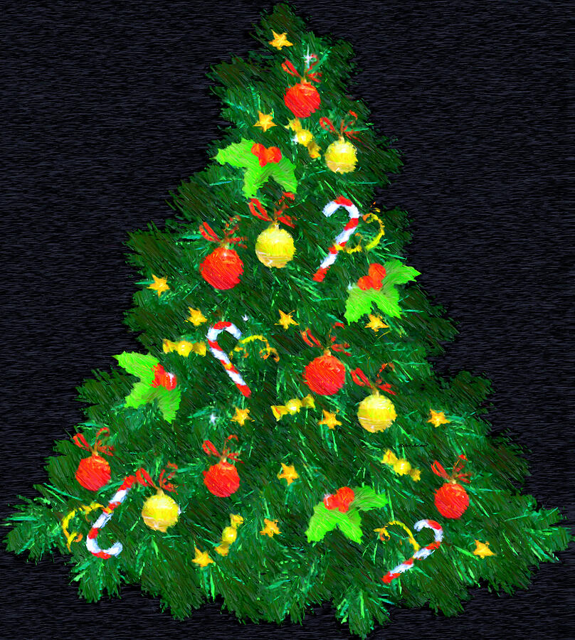 Christmas Tree Digital Art by Rafael Salazar