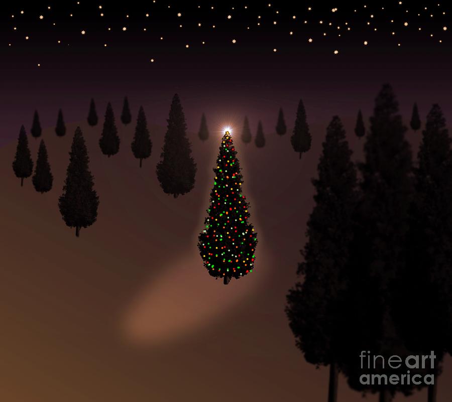 Christmas Tree Red Digital Art by Henrik Lehnerer