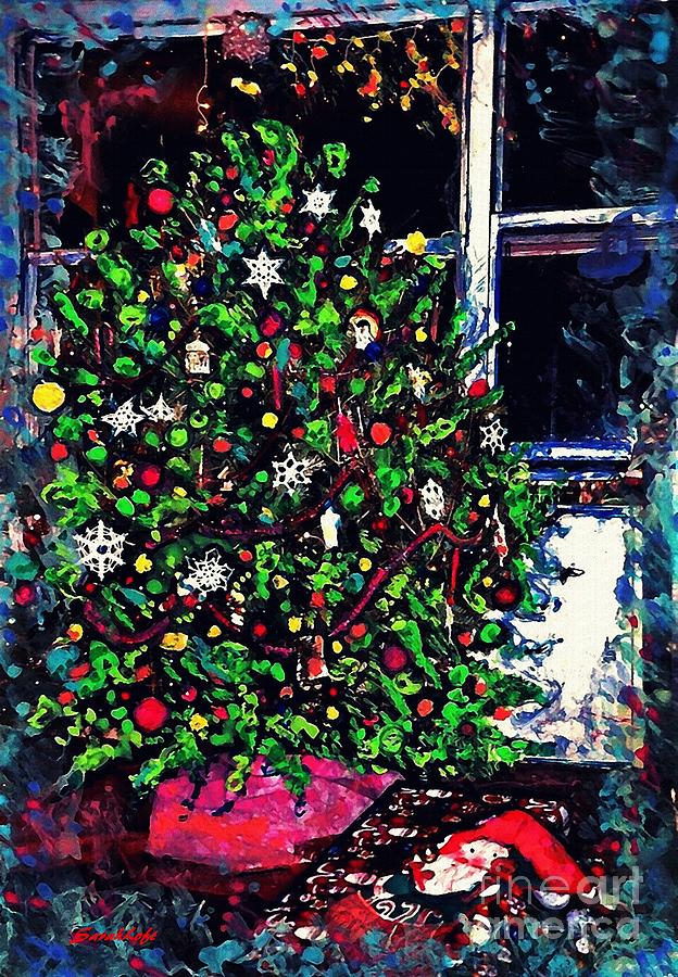 Christmas Mixed Media - Christmas Tree by Sarah Loft