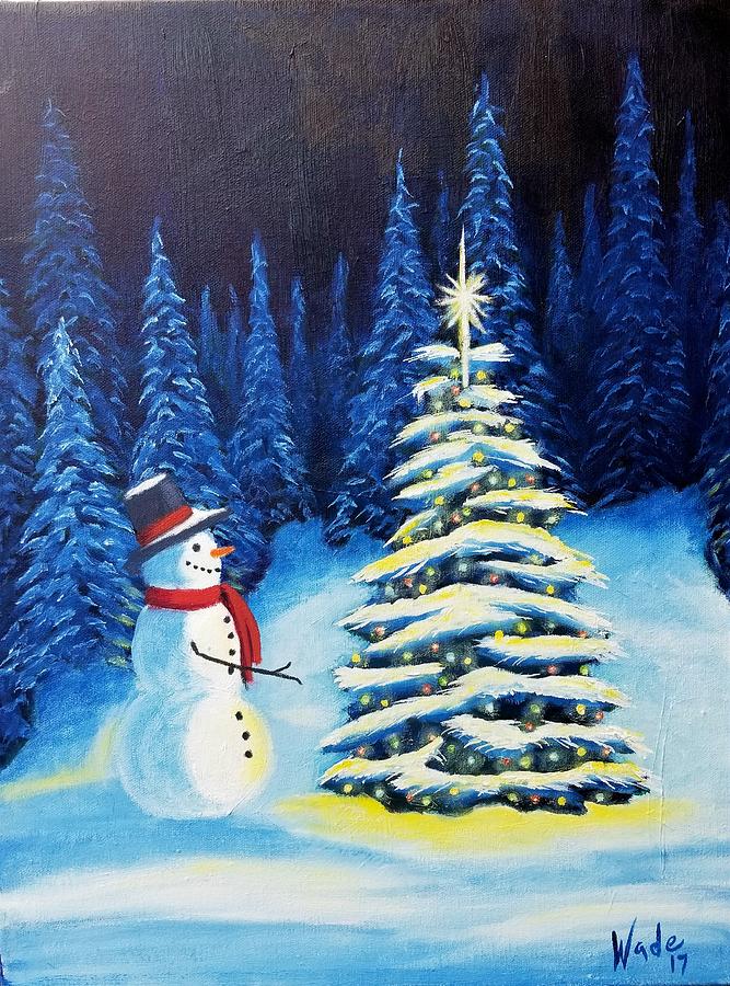 Christmas Tree Snowman Painting by Craig Wade - Pixels