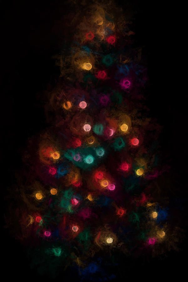 Christmas Tree Splatter Paint Abstract Photograph by Terry DeLuco