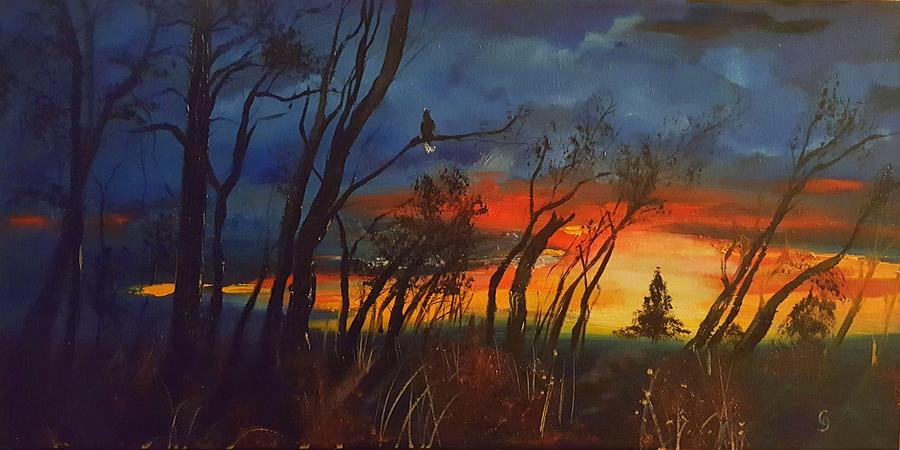 Christmas Tree Sunrise    106 Painting by Cheryl Nancy Ann Gordon