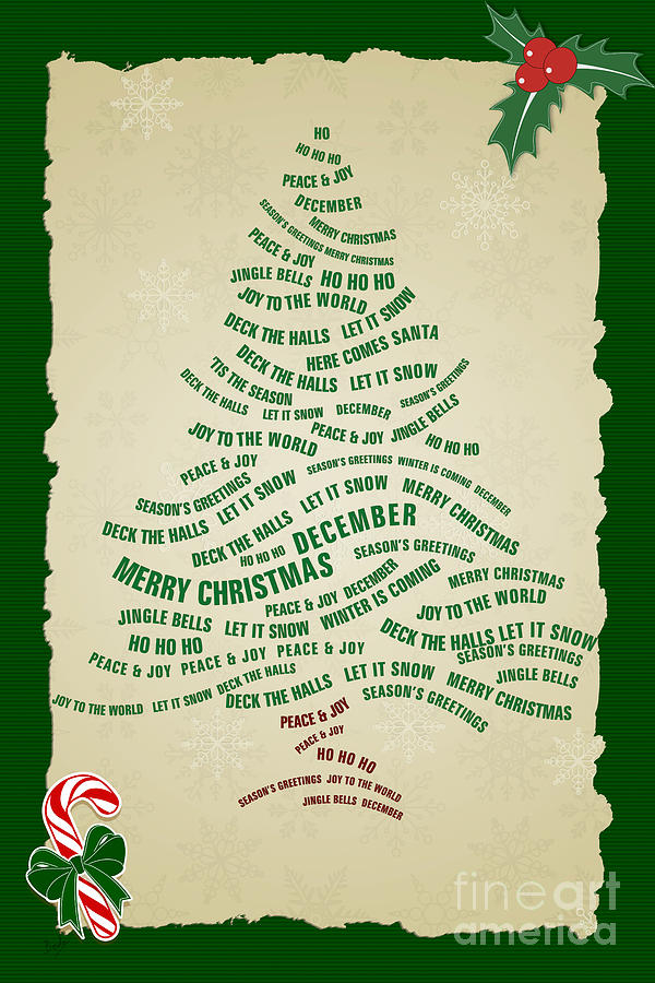 Christmas Digital Art - Christmas Tree Thoughts by Peter Awax