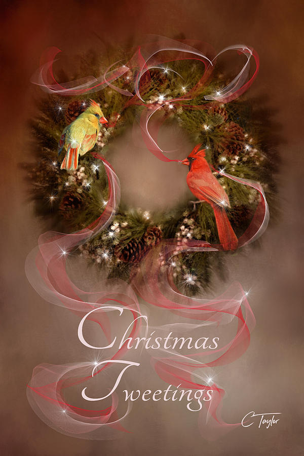 Christmas Tweetings Digital Art by Colleen Taylor