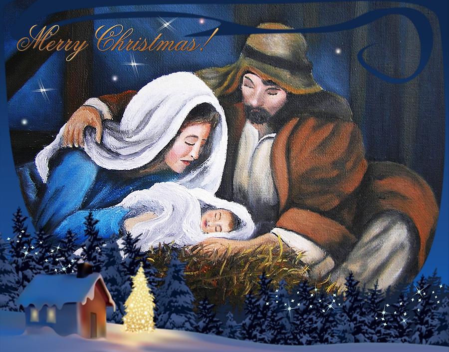 Christmas Painting by Vesna Martinjak