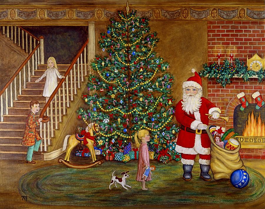 Christmas Painting - Christmas Visitor by Linda Mears